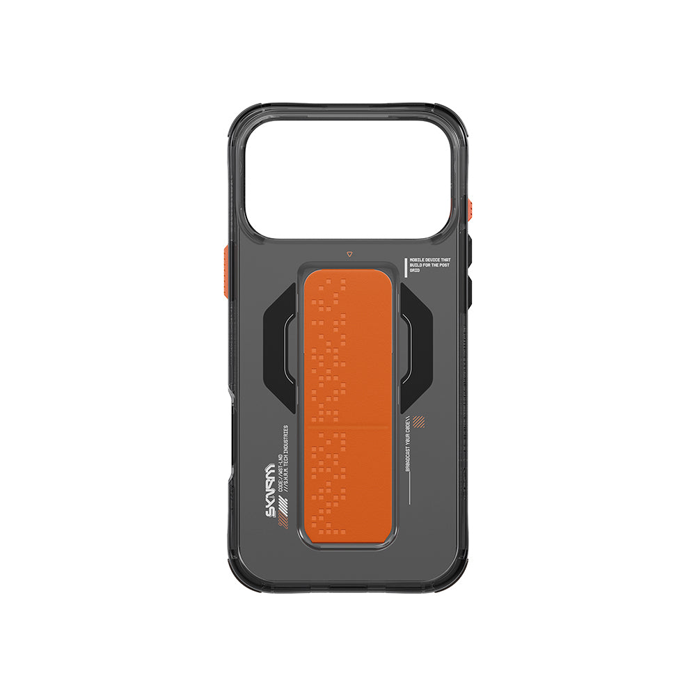 iPhone 17 Pro Max Kılıf Skinarma M-Safe Şarj Özellikli Airbag Tasarımlı Standlı Haxa Kılıf