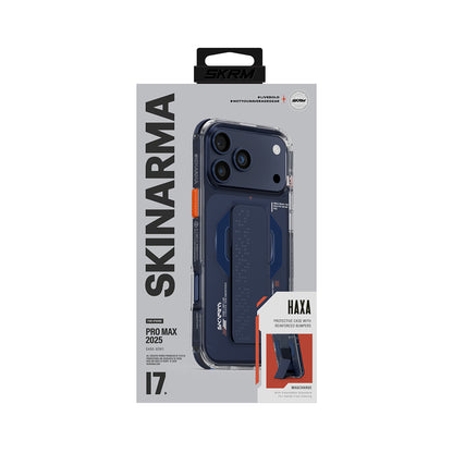 iPhone 17 Pro Max Kılıf Skinarma M-Safe Şarj Özellikli Airbag Tasarımlı Standlı Haxa Kılıf