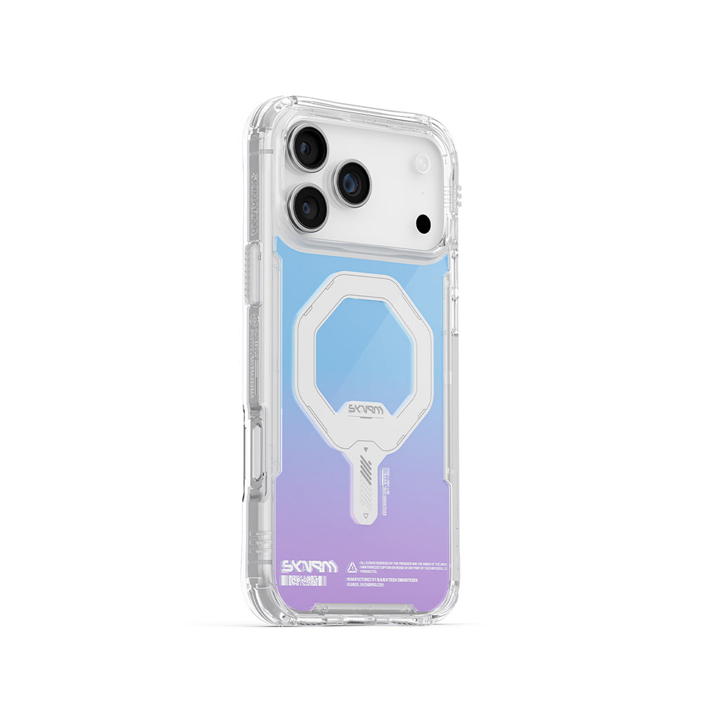 iPhone 17 Pro Max Kılıf Skinarma M-Safe Şarj Özellikli IML Baskılı Holografik MYST Kılıf