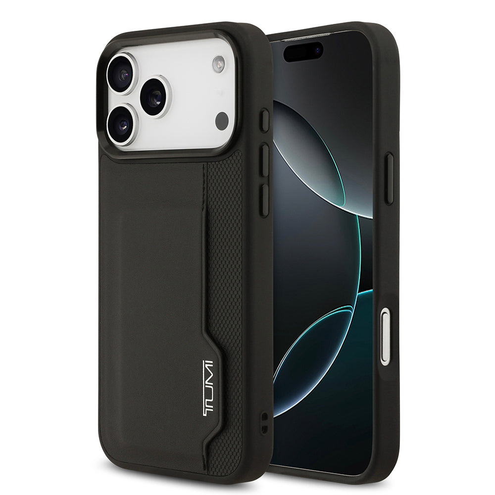 iPhone 17 Pro Max Kılıf TUMI Orijinal Lisanslı Deri Dikey Kartlıklı Kılıf
