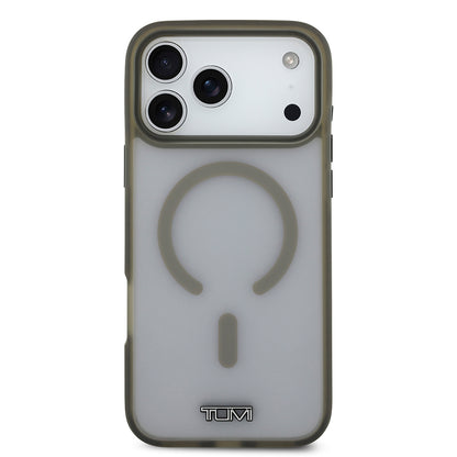 iPhone 17 Pro Max Kılıf TUMI Orijinal Lisanslı M-safe Şarj Özellikli Buzlu Transparan Kılıf