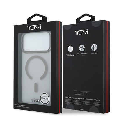 iPhone 17 Pro Max Kılıf TUMI Orijinal Lisanslı M-safe Şarj Özellikli Buzlu Transparan Kılıf