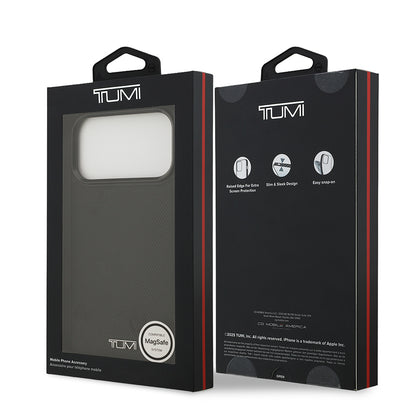 iPhone 17 Pro Max Kılıf TUMI M-safe Şarj Özellikli Deri Noktalı Dizayn Kılıf