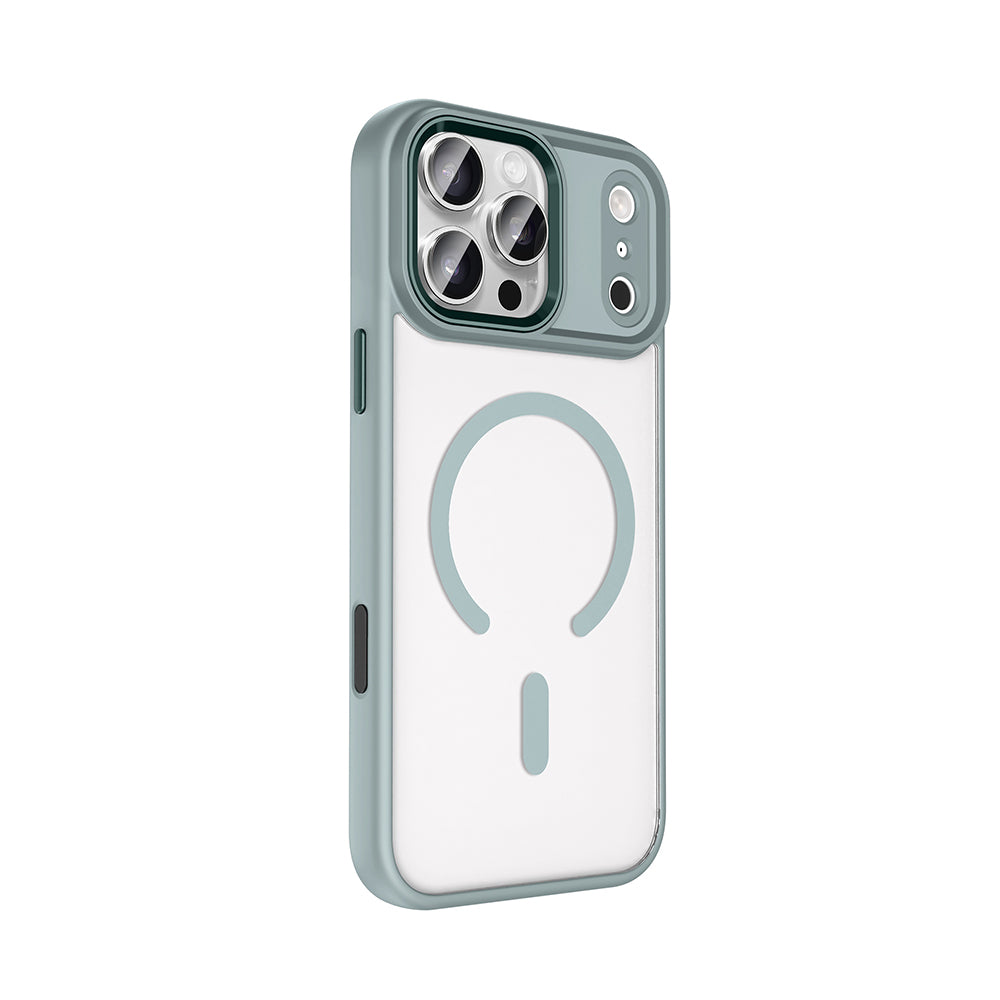 iPhone 17 Pro Max Kılıf Wireless Şarj Özellikli Zore Krom M-safe Silikon Kılıf