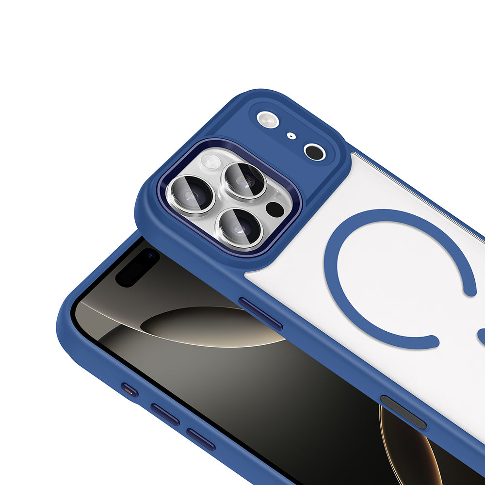 iPhone 17 Pro Max Kılıf Wireless Şarj Özellikli Zore Krom M-safe Silikon Kılıf