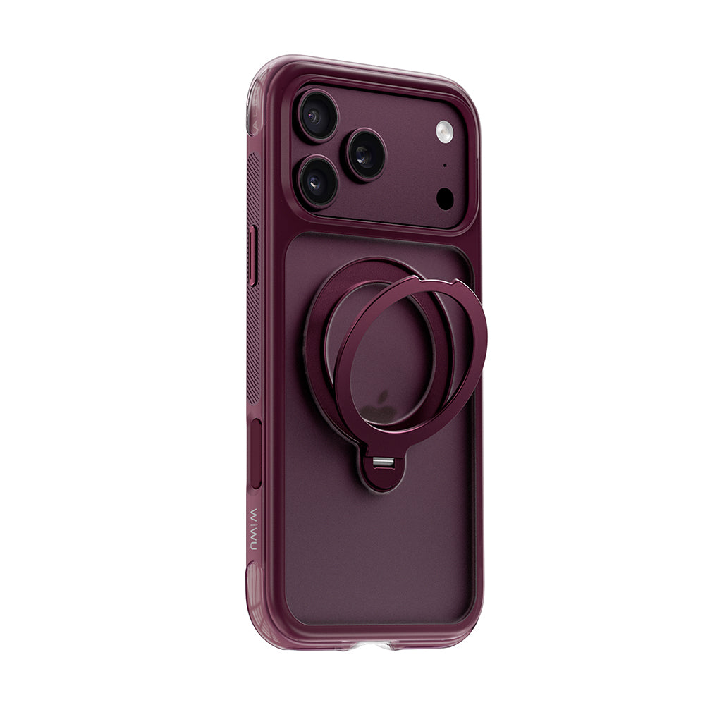 iPhone 17 Pro Max Kılıf Wiwu AG-203 AeroGuard Ultra Serisi M-safe Şarj Özellikli Airbag Tasarımlı Standlı Kılıf