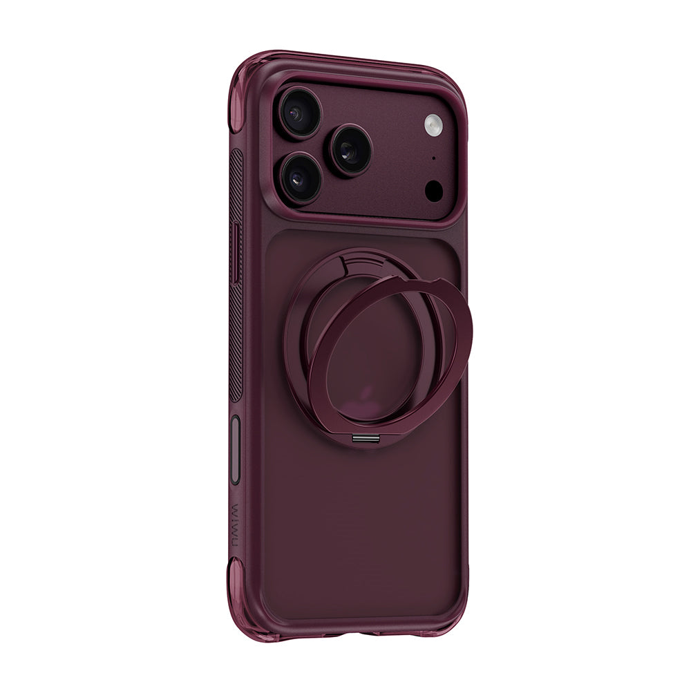 iPhone 17 Pro Max Kılıf Wiwu AG-203 AeroGuard Ultra Serisi M-safe Şarj Özellikli Airbag Tasarımlı Standlı Kılıf