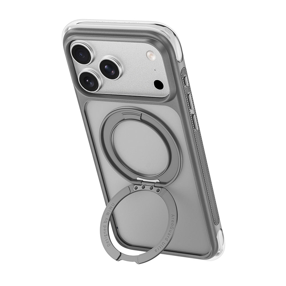 iPhone 17 Pro Max Kılıf Wiwu AG-203 AeroGuard Ultra Serisi M-safe Şarj Özellikli Airbag Tasarımlı Standlı Kılıf