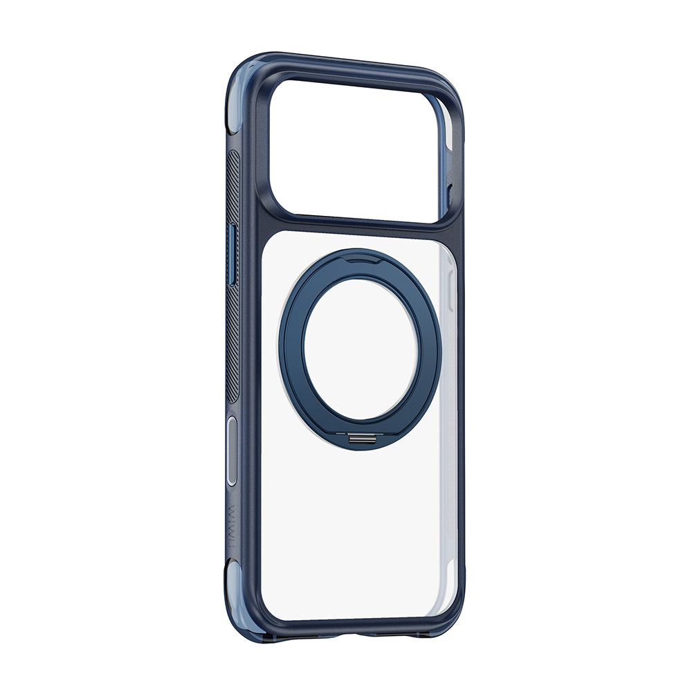 iPhone 17 Pro Max Kılıf Wiwu AG-203 AeroGuard Ultra Serisi M-safe Şarj Özellikli Airbag Tasarımlı Standlı Kılıf