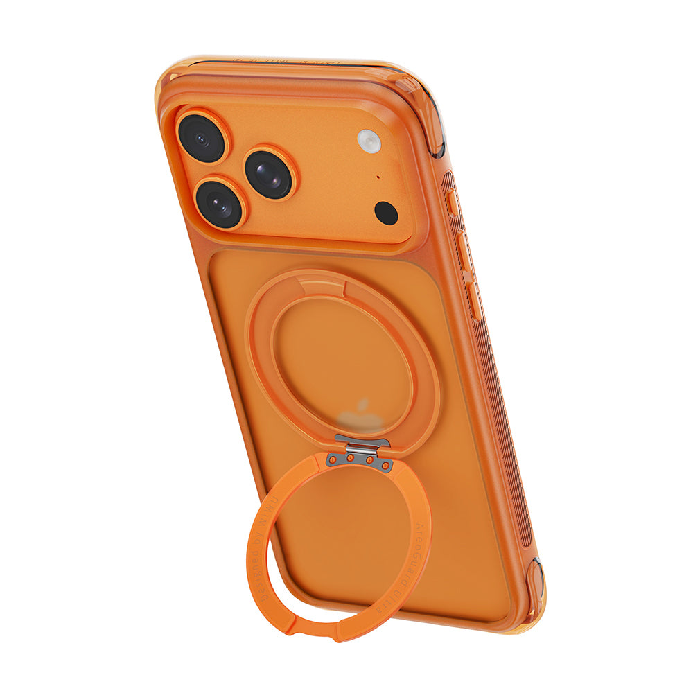 iPhone 17 Pro Max Kılıf Wiwu AG-203 AeroGuard Ultra Serisi M-safe Şarj Özellikli Airbag Tasarımlı Standlı Kılıf