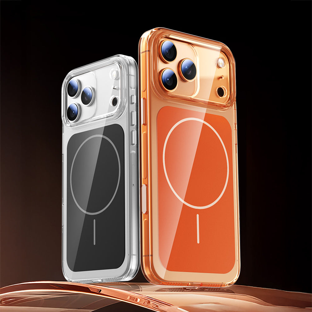 iPhone 17 Pro Max Kılıf Zore M-safe Şarj Özellikli Şeffaf Kamera Kontrol Butonlu Lugano Kılıf