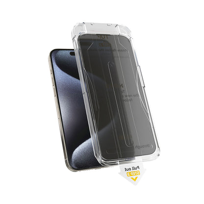 iPhone 17 Pro Max Wiwu Wi-SQ009 Easy Install iPrivacy 360° Anti-Peep Oleofobik Temperli Cam Ekran Koruyucu + Kolay Uygulama Aparatlı