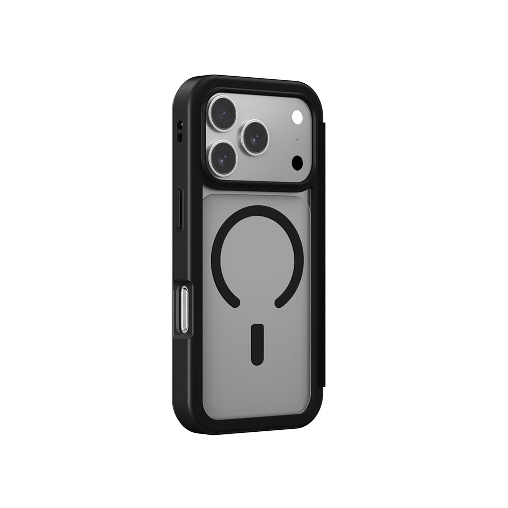 iPhone 17 Pro PU Kartlıklı Kılıflı Amazingthing Glamour Foilo Serisi Kılıf