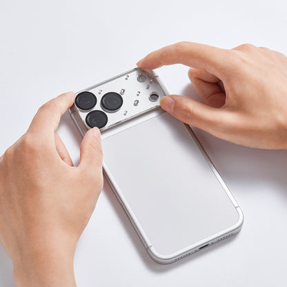 iPhone 17 Pro Pynana Diamond Sky Serisi Taşlı Kamera Lens Koruyucu