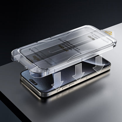 iPhone 17 Pro Wiwu Wi-SQ009 Easy Install iPrivacy 360° Anti-Peep Oleofobik Temperli Cam Ekran Koruyucu + Kolay Uygulama Aparatlı