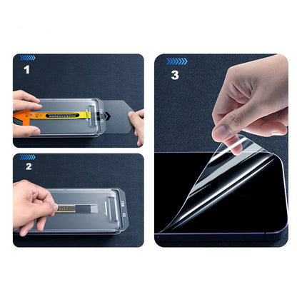 iPhone 17 Pro Zore 2.5D Oliv HD Temperli Cam Ekran Koruyucu + Kolay Uygulama Aparatı