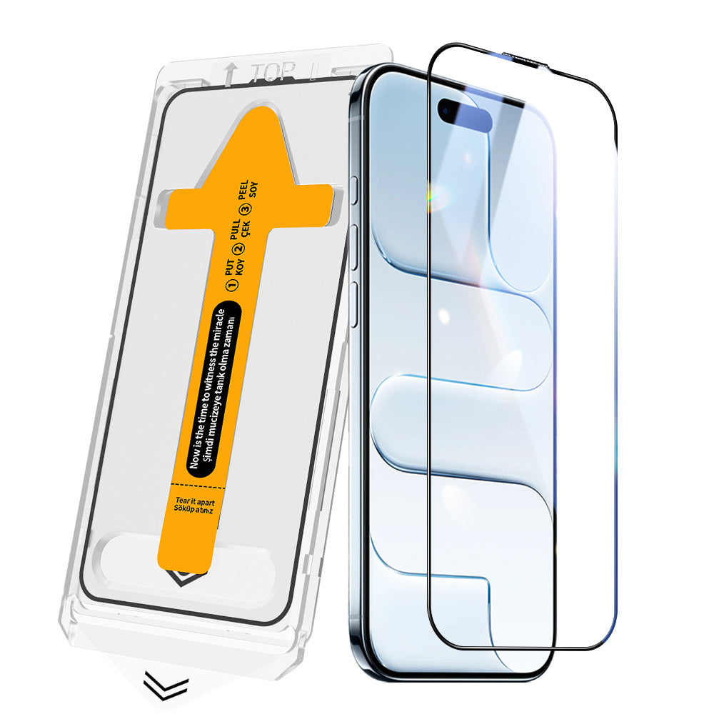 iPhone 17 Pro Zore 2.5D Oliv HD Temperli Cam Ekran Koruyucu + Kolay Uygulama Aparatı
