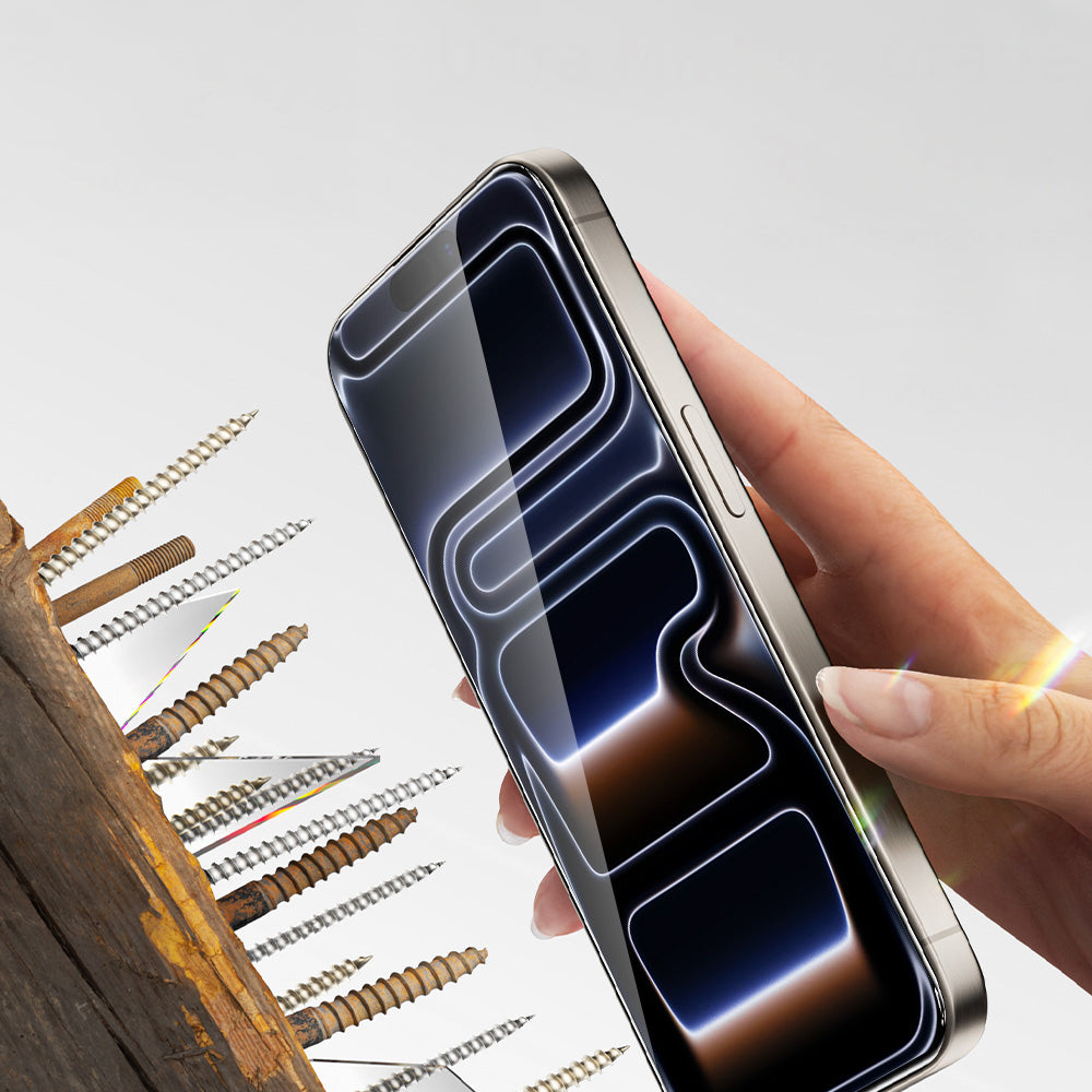 iPhone 17 Pro Zore 2.5D Oliv HD Temperli Cam Ekran Koruyucu + Kolay Uygulama Aparatı
