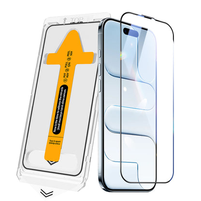 iPhone 17 Pro Zore 2.5D Oliv HD Temperli Cam Ekran Koruyucu + Kolay Uygulama Aparatı