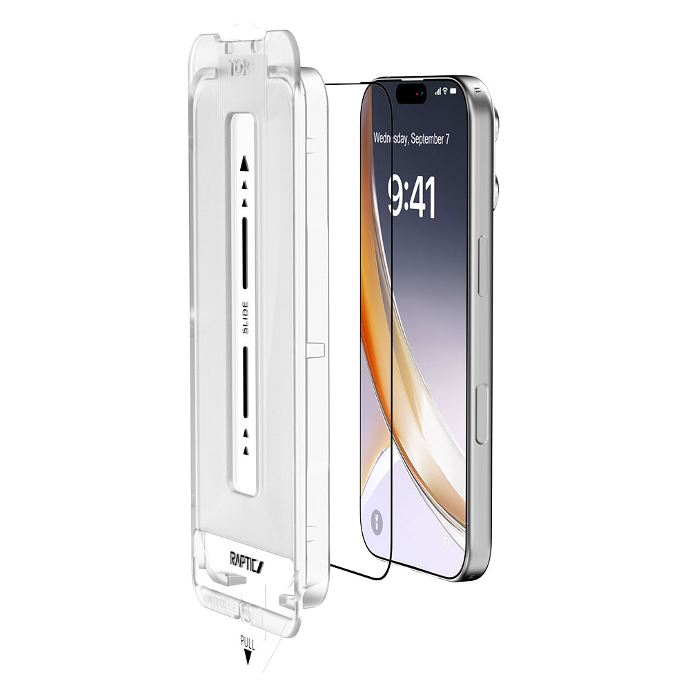 iPhone 17 Raptic Air Glass 2.5D Ekran Koruyucu 2 Adet + Kolay Uygulama Aparatlı