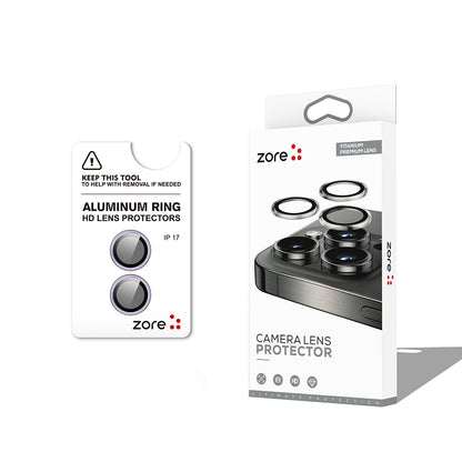 iPhone 17 Zore CL-12 Premium Safir Parmak İzi Bırakmayan Anti-Reflective Kamera Lens Koruyucu