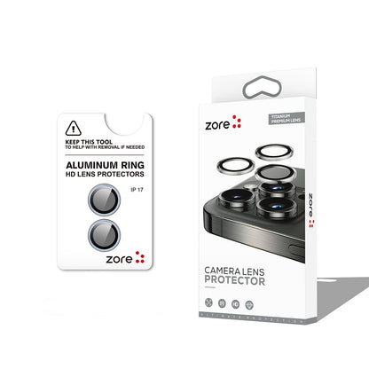 iPhone 17 Zore CL-12 Premium Safir Parmak İzi Bırakmayan Anti-Reflective Kamera Lens Koruyucu
