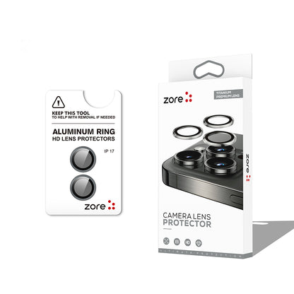 iPhone 17 Zore CL-12 Premium Safir Parmak İzi Bırakmayan Anti-Reflective Kamera Lens Koruyucu