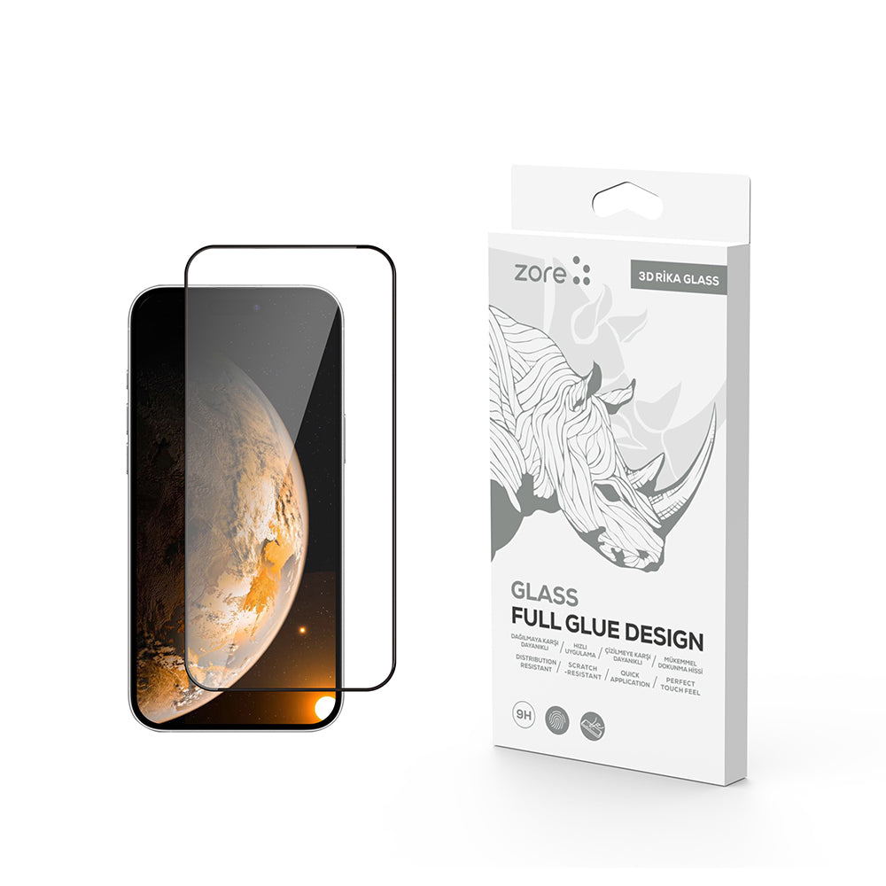 iPhone 17 Zore Rika Premium Temperli Cam Ekran Koruyucu