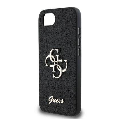 iPhone 17E Kılıf Guess Orijinal Lisanslı 4G Büyük Metal Logolu Glitter Kılıf