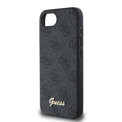 iPhone 17E Kılıf Guess Orijinal Lisanslı 4G Desenli Script Metal Logolu Kılıf