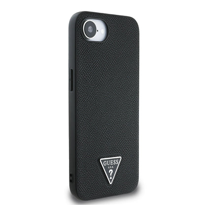 iPhone 17E Kılıf Guess Orijinal Lisanslı M-safe Şarj Özellikli Grained Triangle Kılıf