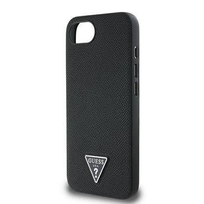 iPhone 17E Kılıf Guess Orijinal Lisanslı M-safe Şarj Özellikli Grained Triangle Kılıf