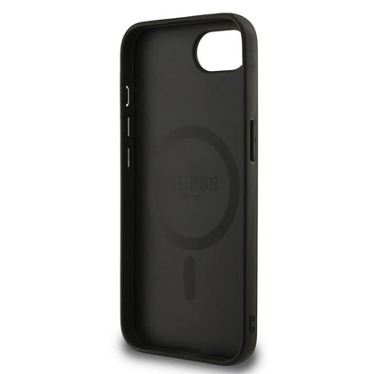 iPhone 17E Kılıf Guess Orijinal Lisanslı M-safe Şarj Özellikli Yazı Logolu Peony Kılıf