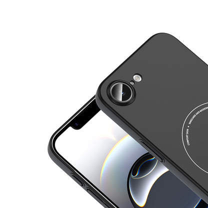 iPhone 17E Kılıf M-Safe Şarj Özellikli Kamera Korumalı Zore Elio Sert PC Kılıf