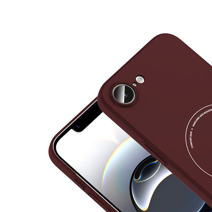 iPhone 17E Kılıf M-Safe Şarj Özellikli Kamera Korumalı Zore Elio Sert PC Kılıf