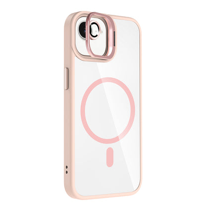 iPhone 17E Kılıf Standlı ve Kamera Lens Hediyeli M-Safe Şarj Özellikli Zore Etro Kılıf