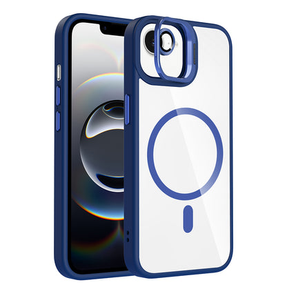 iPhone 17E Kılıf Standlı ve Kamera Lens Hediyeli M-Safe Şarj Özellikli Zore Etro Kılıf