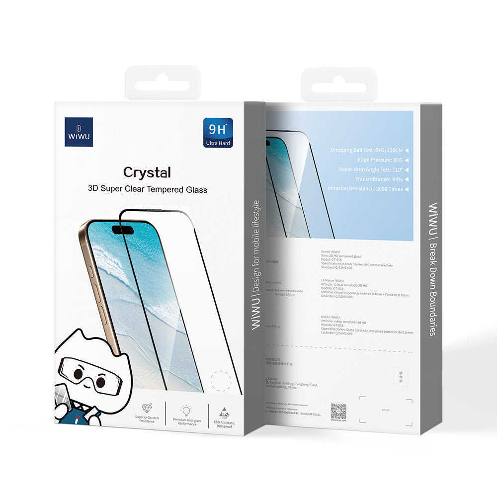 iPhone 17E Wiwu GT-018 Çizilmeye Dayanıklı Temperli Cam Ekran Koruyucu