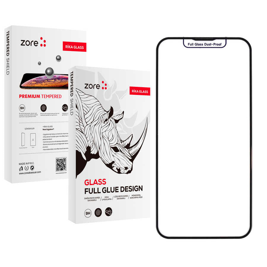 iPhone 17E Zore Rika Premium Temperli Cam Ekran Koruyucu
