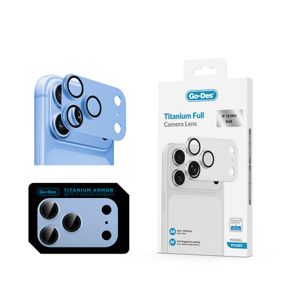 iPhone 18 Pro Go Des FC007 Titanyum Serisi Anti Reflective Kamera Lens Koruyucu