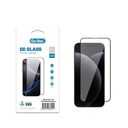 iPhone 18 Pro Go Des OG Glass Antistatik Temperli Cam Ekran Koruyucu