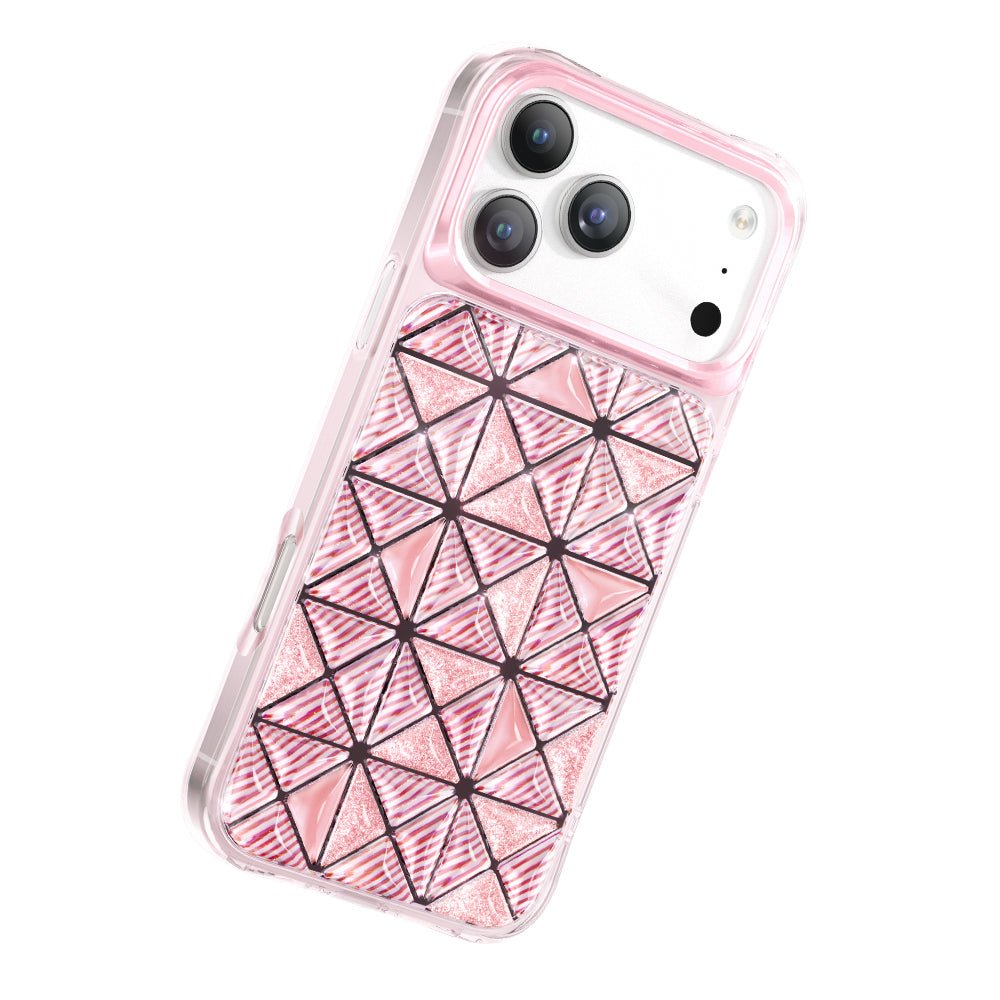 iPhone 18 Pro Kılıf 3D Buz Blok Desenli Zore Paris Kairo TPU Kılıf