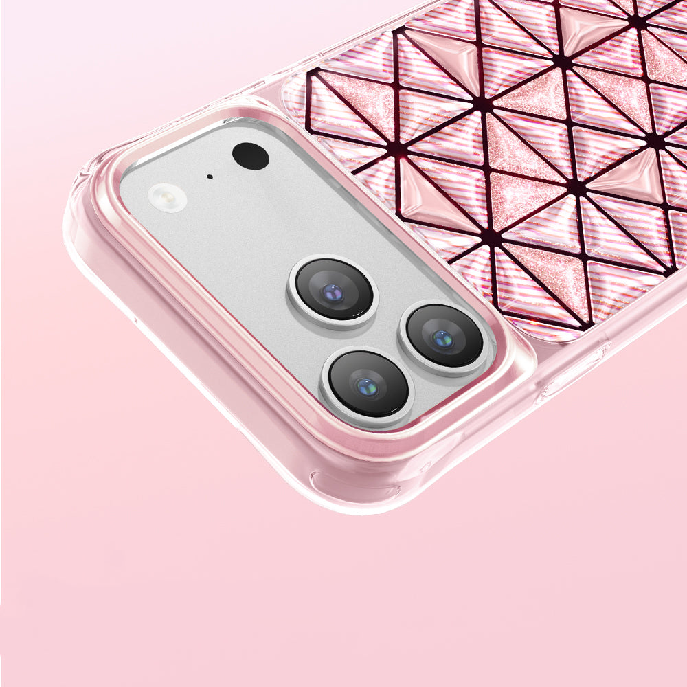 iPhone 18 Pro Kılıf 3D Buz Blok Desenli Zore Paris Kairo TPU Kılıf