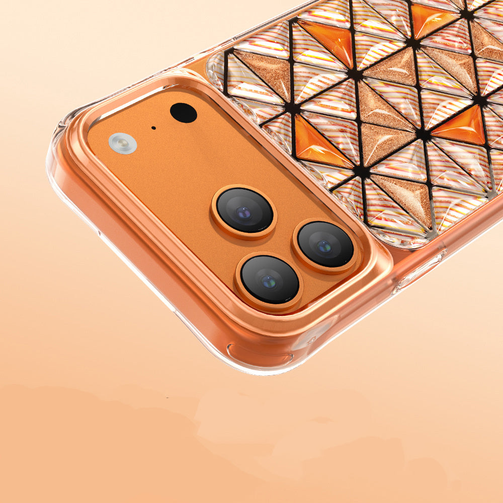 iPhone 18 Pro Kılıf 3D Buz Blok Desenli Zore Paris Kairo TPU Kılıf