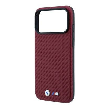 iPhone 18 Pro Kılıf BMW Orijinal Lisanslı M-safe Şarj Özellikli PU Karbon Tasarımlı Metal Logolu Kılıf
