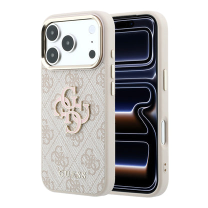 iPhone 18 Pro Kılıf Guess Orijinal Lisanslı 4G Büyük Resin Logolu PU Kılıf