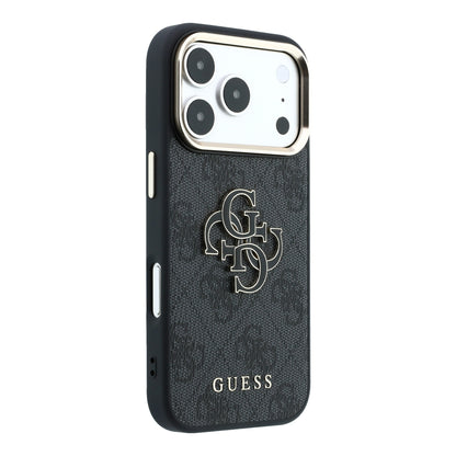iPhone 18 Pro Kılıf Guess Orijinal Lisanslı 4G Büyük Resin Logolu PU Kılıf