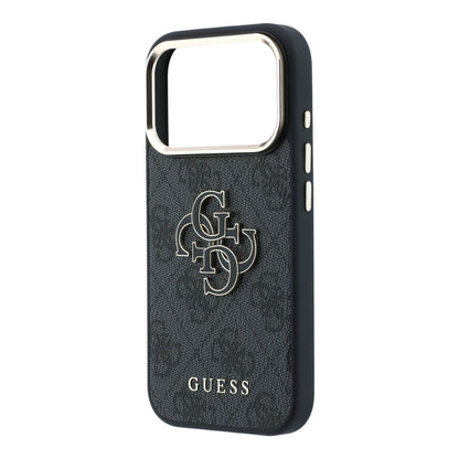 iPhone 18 Pro Kılıf Guess Orijinal Lisanslı 4G Büyük Resin Logolu PU Kılıf