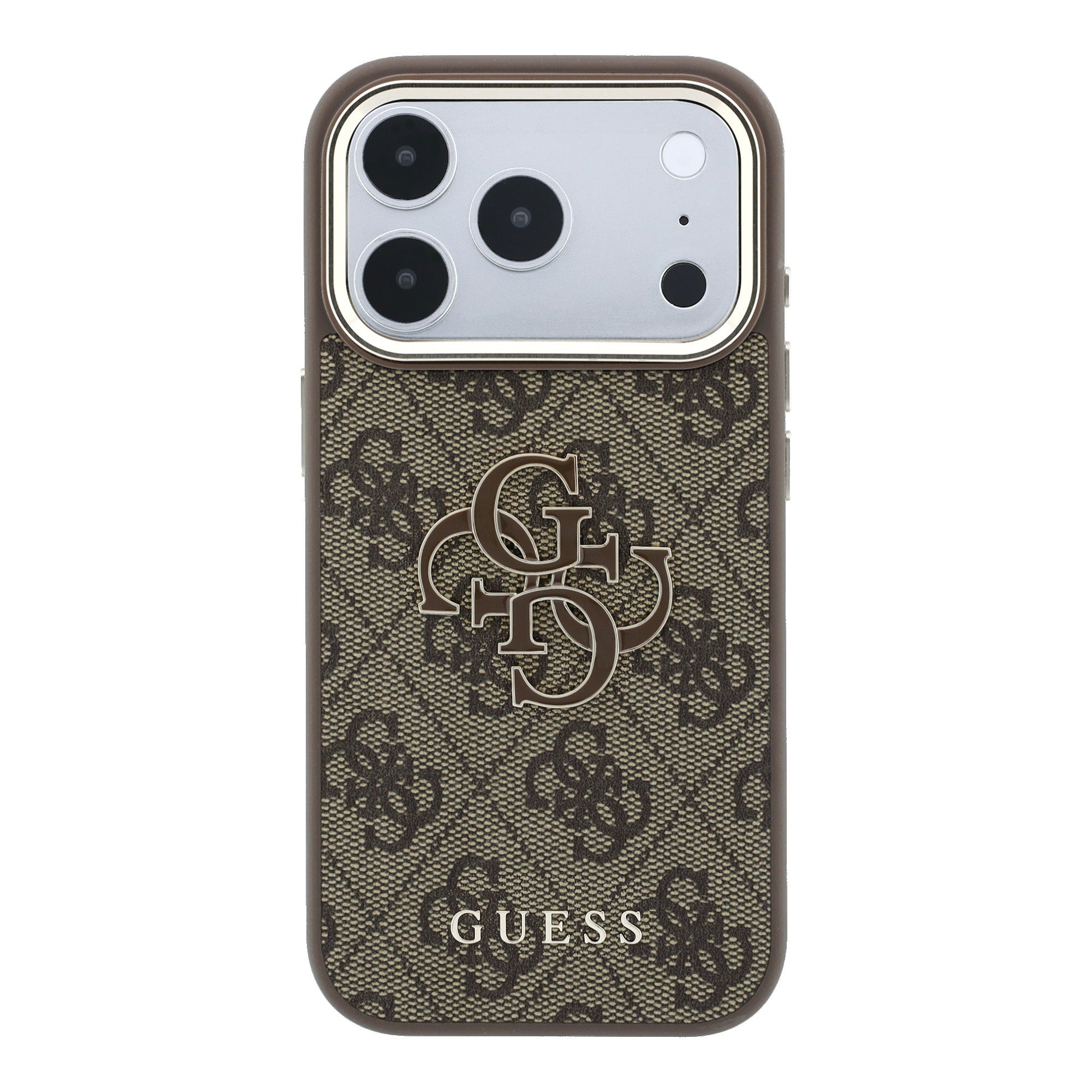 iPhone 18 Pro Kılıf Guess Orijinal Lisanslı 4G Büyük Resin Logolu PU Kılıf