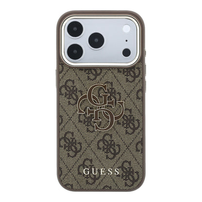 iPhone 18 Pro Kılıf Guess Orijinal Lisanslı 4G Büyük Resin Logolu PU Kılıf